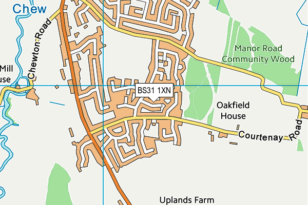 BS31 1XN map - OS VectorMap District (Ordnance Survey) BS31 1XN map - OS VectorMap District (Ordnance Survey)