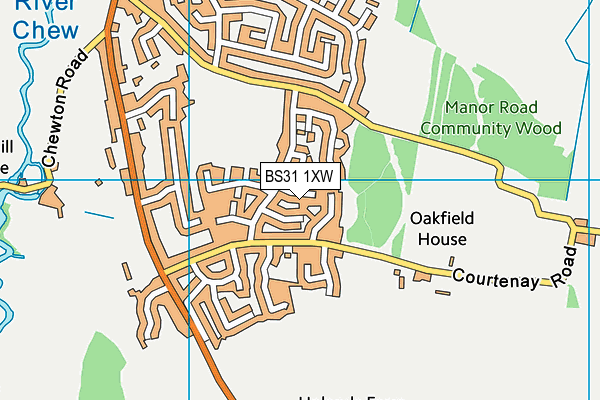 BS31 1XW map - OS VectorMap District (Ordnance Survey) BS31 1XW map - OS VectorMap District (Ordnance Survey)