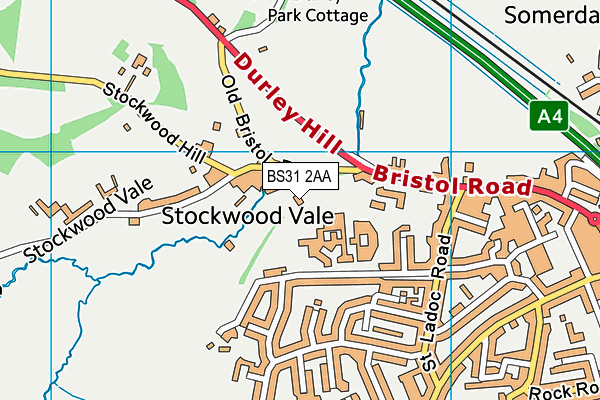 BS31 2AA map - OS VectorMap District (Ordnance Survey) BS31 2AA map - OS VectorMap District (Ordnance Survey)