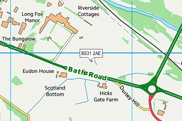 BS31 2AE map - OS VectorMap District (Ordnance Survey) BS31 2AE map - OS VectorMap District (Ordnance Survey)
