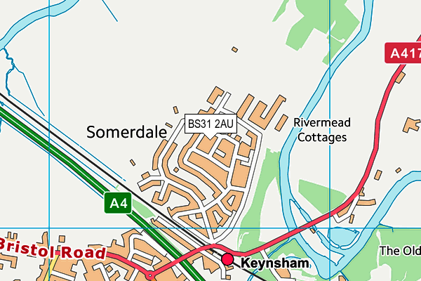 BS31 2AU map - OS VectorMap District (Ordnance Survey) BS31 2AU map - OS VectorMap District (Ordnance Survey)