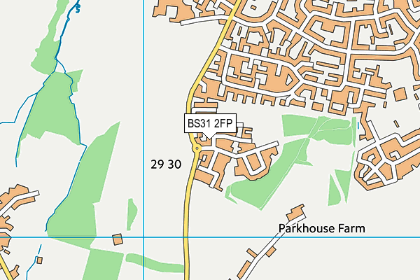 BS31 2FP map - OS VectorMap District (Ordnance Survey) BS31 2FP map - OS VectorMap District (Ordnance Survey)