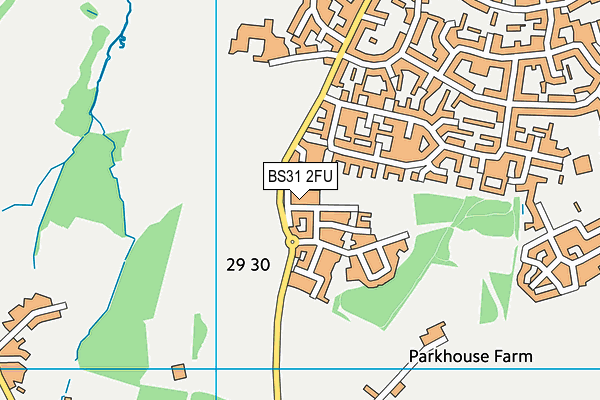 BS31 2FU map - OS VectorMap District (Ordnance Survey) BS31 2FU map - OS VectorMap District (Ordnance Survey)