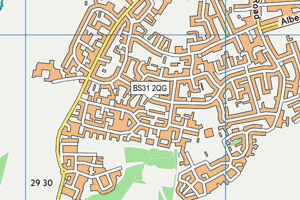 BS31 2QG map - OS VectorMap District (Ordnance Survey)
