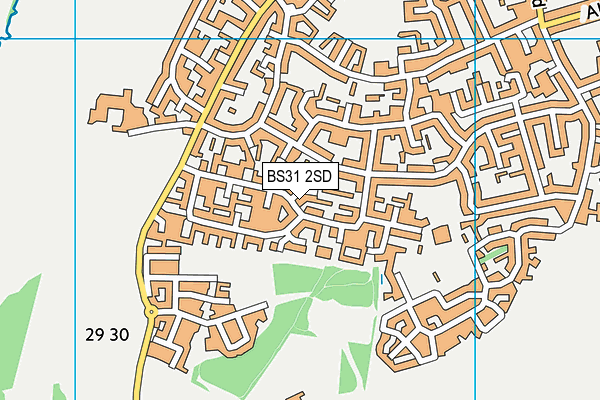 BS31 2SD map - OS VectorMap District (Ordnance Survey) BS31 2SD map - OS VectorMap District (Ordnance Survey)