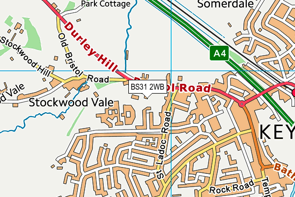 BS31 2WB map - OS VectorMap District (Ordnance Survey)