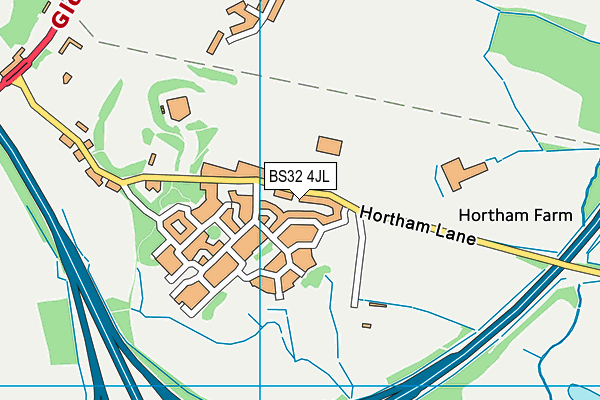 BS32 4JL map - OS VectorMap District (Ordnance Survey)