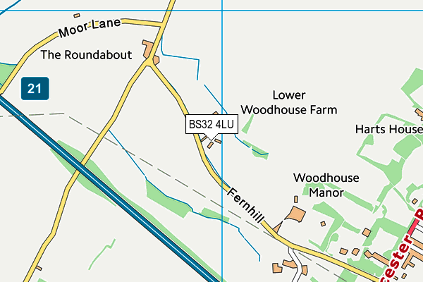 BS32 4LU map - OS VectorMap District (Ordnance Survey) BS32 4LU map - OS VectorMap District (Ordnance Survey)