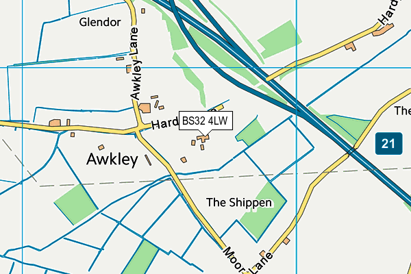 BS32 4LW map - OS VectorMap District (Ordnance Survey) BS32 4LW map - OS VectorMap District (Ordnance Survey)