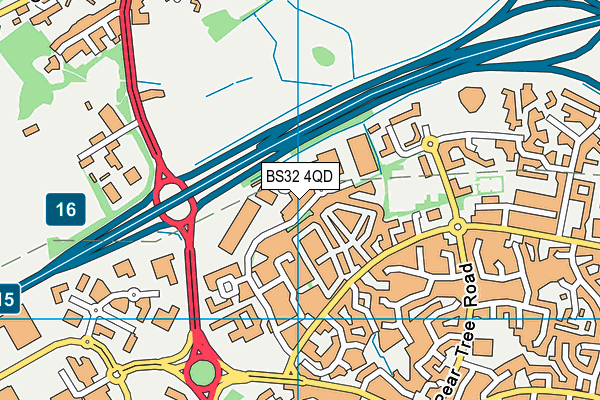 BS32 4QD map - OS VectorMap District (Ordnance Survey) BS32 4QD map - OS VectorMap District (Ordnance Survey)