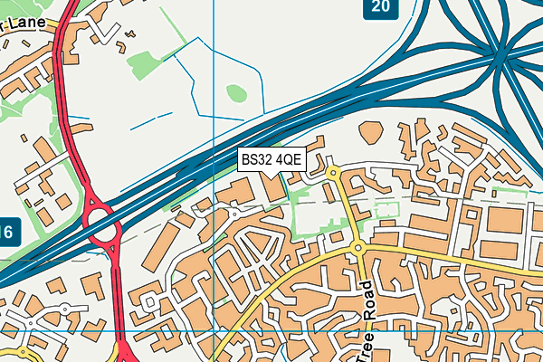 BS32 4QE map - OS VectorMap District (Ordnance Survey) BS32 4QE map - OS VectorMap District (Ordnance Survey)