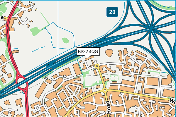 BS32 4QG map - OS VectorMap District (Ordnance Survey) BS32 4QG map - OS VectorMap District (Ordnance Survey)
