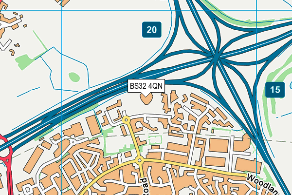 BS32 4QN map - OS VectorMap District (Ordnance Survey) BS32 4QN map - OS VectorMap District (Ordnance Survey)