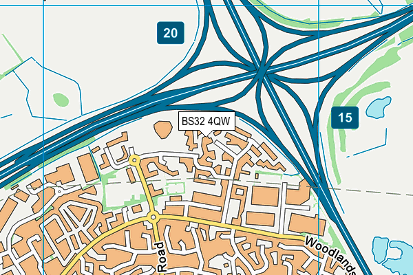 BS32 4QW map - OS VectorMap District (Ordnance Survey) BS32 4QW map - OS VectorMap District (Ordnance Survey)