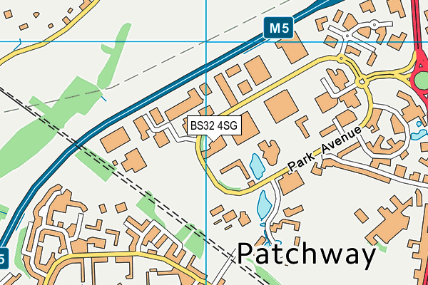 BS32 4SG map - OS VectorMap District (Ordnance Survey)