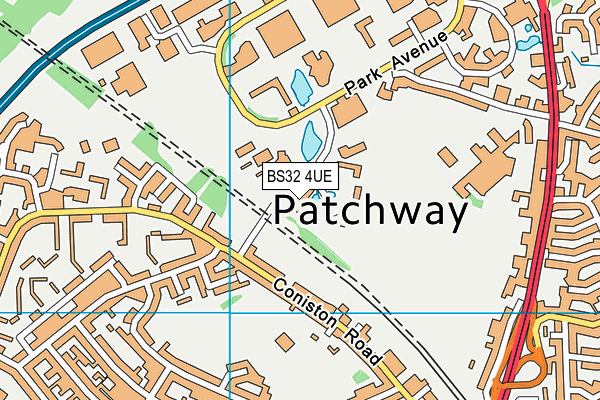 BS32 4UE map - OS VectorMap District (Ordnance Survey)