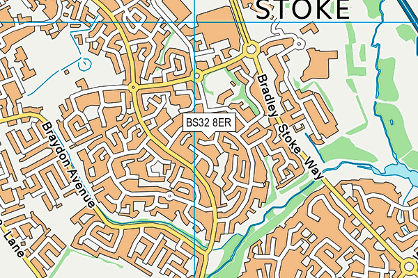 BS32 8ER map - OS VectorMap District (Ordnance Survey)
