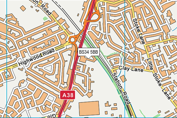 BS34 5BB map - OS VectorMap District (Ordnance Survey) BS34 5BB map - OS VectorMap District (Ordnance Survey)