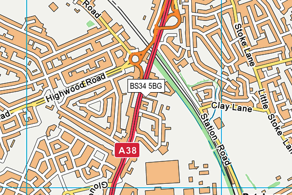 BS34 5BG map - OS VectorMap District (Ordnance Survey) BS34 5BG map - OS VectorMap District (Ordnance Survey)