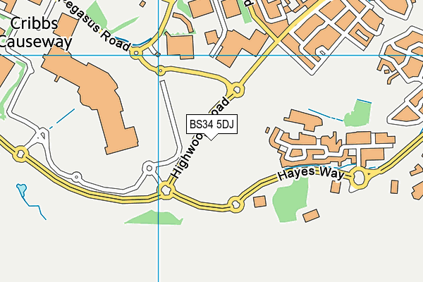 BS34 5DJ map - OS VectorMap District (Ordnance Survey) BS34 5DJ map - OS VectorMap District (Ordnance Survey)