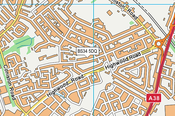 BS34 5DQ map - OS VectorMap District (Ordnance Survey) BS34 5DQ map - OS VectorMap District (Ordnance Survey)