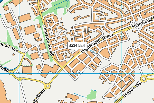 BS34 5ER map - OS VectorMap District (Ordnance Survey) BS34 5ER map - OS VectorMap District (Ordnance Survey)