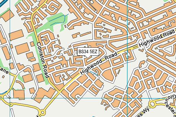 BS34 5EZ map - OS VectorMap District (Ordnance Survey)