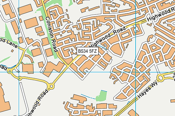 BS34 5FZ map - OS VectorMap District (Ordnance Survey) BS34 5FZ map - OS VectorMap District (Ordnance Survey)