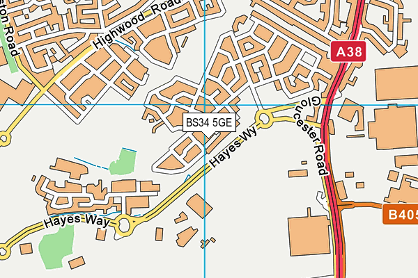BS34 5GE map - OS VectorMap District (Ordnance Survey) BS34 5GE map - OS VectorMap District (Ordnance Survey)
