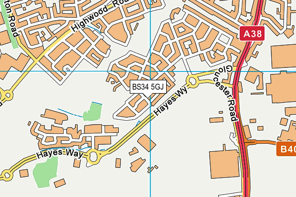 BS34 5GJ map - OS VectorMap District (Ordnance Survey) BS34 5GJ map - OS VectorMap District (Ordnance Survey)