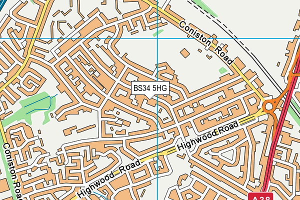 BS34 5HG map - OS VectorMap District (Ordnance Survey) BS34 5HG map - OS VectorMap District (Ordnance Survey)