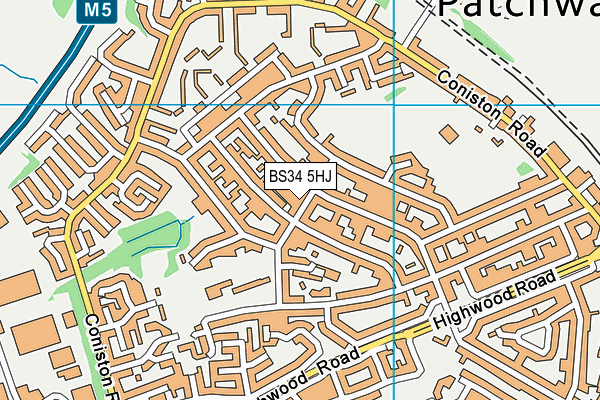 BS34 5HJ map - OS VectorMap District (Ordnance Survey) BS34 5HJ map - OS VectorMap District (Ordnance Survey)