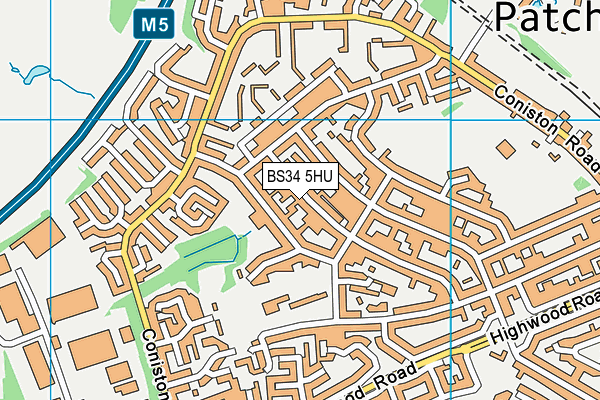 BS34 5HU map - OS VectorMap District (Ordnance Survey) BS34 5HU map - OS VectorMap District (Ordnance Survey)