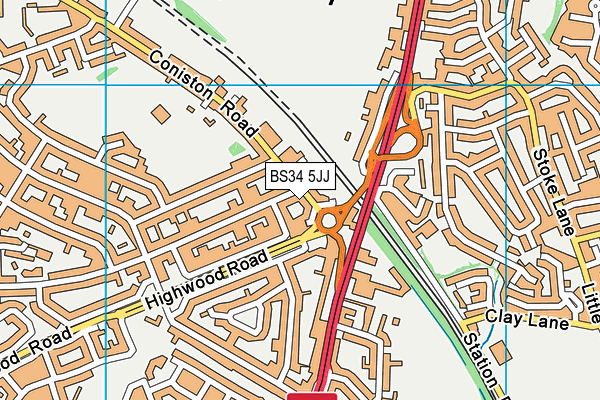 BS34 5JJ map - OS VectorMap District (Ordnance Survey) BS34 5JJ map - OS VectorMap District (Ordnance Survey)