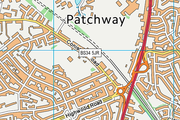 BS34 5JR map - OS VectorMap District (Ordnance Survey) BS34 5JR map - OS VectorMap District (Ordnance Survey)