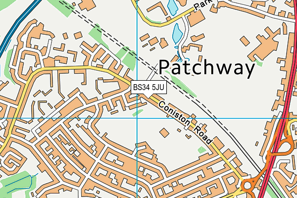 BS34 5JU map - OS VectorMap District (Ordnance Survey)