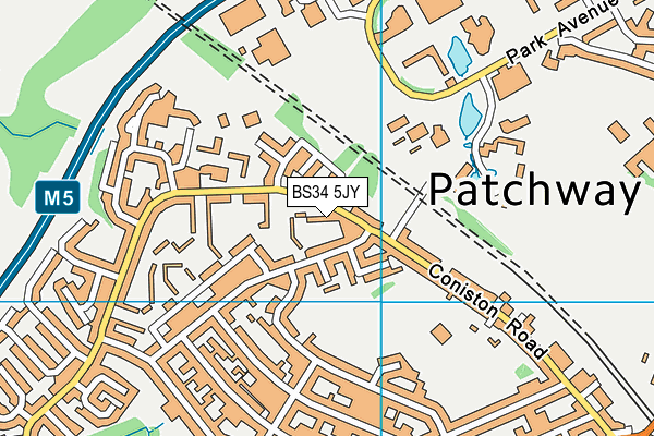 BS34 5JY map - OS VectorMap District (Ordnance Survey) BS34 5JY map - OS VectorMap District (Ordnance Survey)
