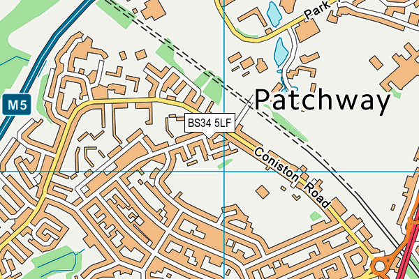 BS34 5LF map - OS VectorMap District (Ordnance Survey)
