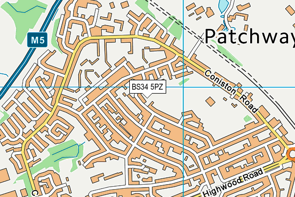 BS34 5PZ map - OS VectorMap District (Ordnance Survey) BS34 5PZ map - OS VectorMap District (Ordnance Survey)