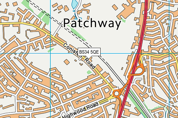 BS34 5QE map - OS VectorMap District (Ordnance Survey) BS34 5QE map - OS VectorMap District (Ordnance Survey)