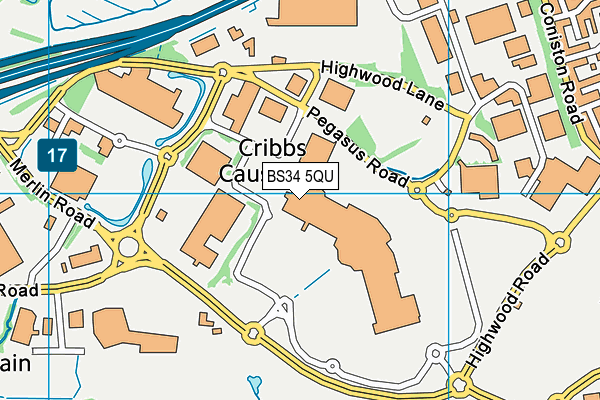 BS34 5QU map - OS VectorMap District (Ordnance Survey) BS34 5QU map - OS VectorMap District (Ordnance Survey)