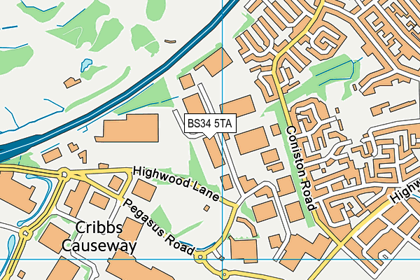 BS34 5TA map - OS VectorMap District (Ordnance Survey) BS34 5TA map - OS VectorMap District (Ordnance Survey)