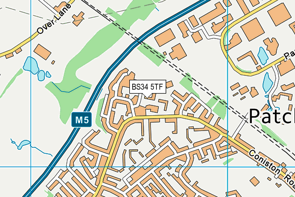 BS34 5TF map - OS VectorMap District (Ordnance Survey) BS34 5TF map - OS VectorMap District (Ordnance Survey)