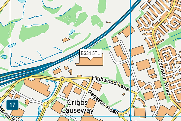 BS34 5TL map - OS VectorMap District (Ordnance Survey) BS34 5TL map - OS VectorMap District (Ordnance Survey)
