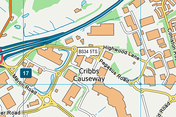 BS34 5TS map - OS VectorMap District (Ordnance Survey) BS34 5TS map - OS VectorMap District (Ordnance Survey)