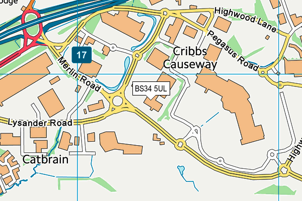 BS34 5UL map - OS VectorMap District (Ordnance Survey) BS34 5UL map - OS VectorMap District (Ordnance Survey)