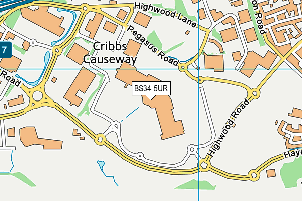 BS34 5UR map - OS VectorMap District (Ordnance Survey) BS34 5UR map - OS VectorMap District (Ordnance Survey)