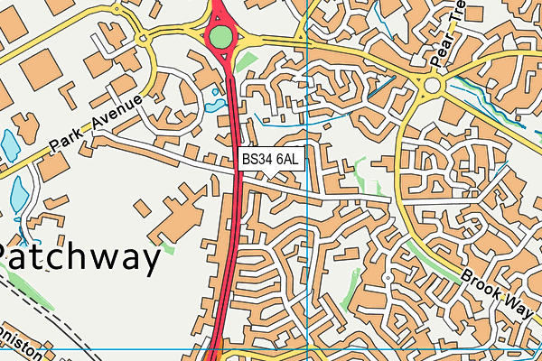 BS34 6AL map - OS VectorMap District (Ordnance Survey)