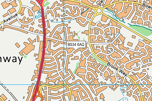 BS34 6AQ map - OS VectorMap District (Ordnance Survey) BS34 6AQ map - OS VectorMap District (Ordnance Survey)
