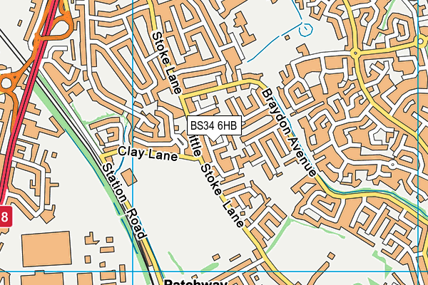 BS34 6HB map - OS VectorMap District (Ordnance Survey) BS34 6HB map - OS VectorMap District (Ordnance Survey)
